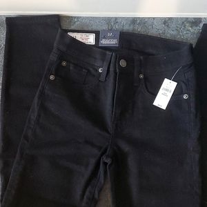NWT Gap True Skinny Mid-Rise Black Jeans Jeggings, 24 00, New with Tags